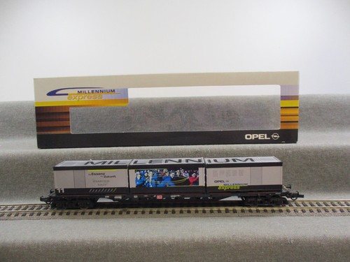 Roco Spur H0 47980 Millennium Express Containerwagen Opel der DB in OVP | Zustand: Gebraucht