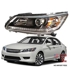 Black Housing Projector Headlight Assembly w/o DRL Driver Side Replacement