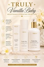 Truly Vanilla Baby 3-Piece Set  Brightening Face Serum, Shave Cream  Lotion