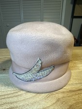 Vintage Union Made Pill Box Hat Pink With Sequin Accent