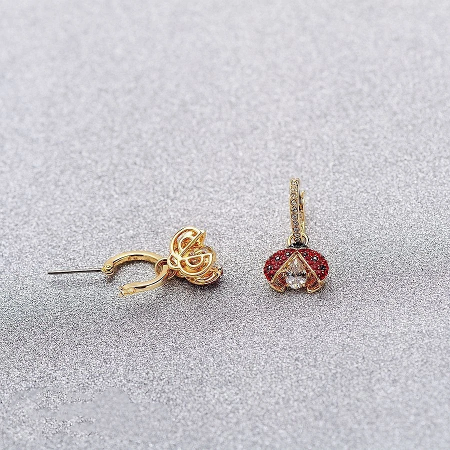 Pendientes Desmontables Latido Corazón Ladybug A Juego Elementos Swarovski Cristal Foto 4 de 4