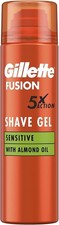 Gillette Fusion5 Ultra Sensitive Shaving Gel for Men- 200 ml 14.25 per litre