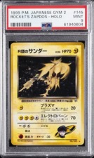 1999 POKEMON JAPANESE GYM 2 #145 ROCKET'S ZAPDOS-HOLO PSA 9