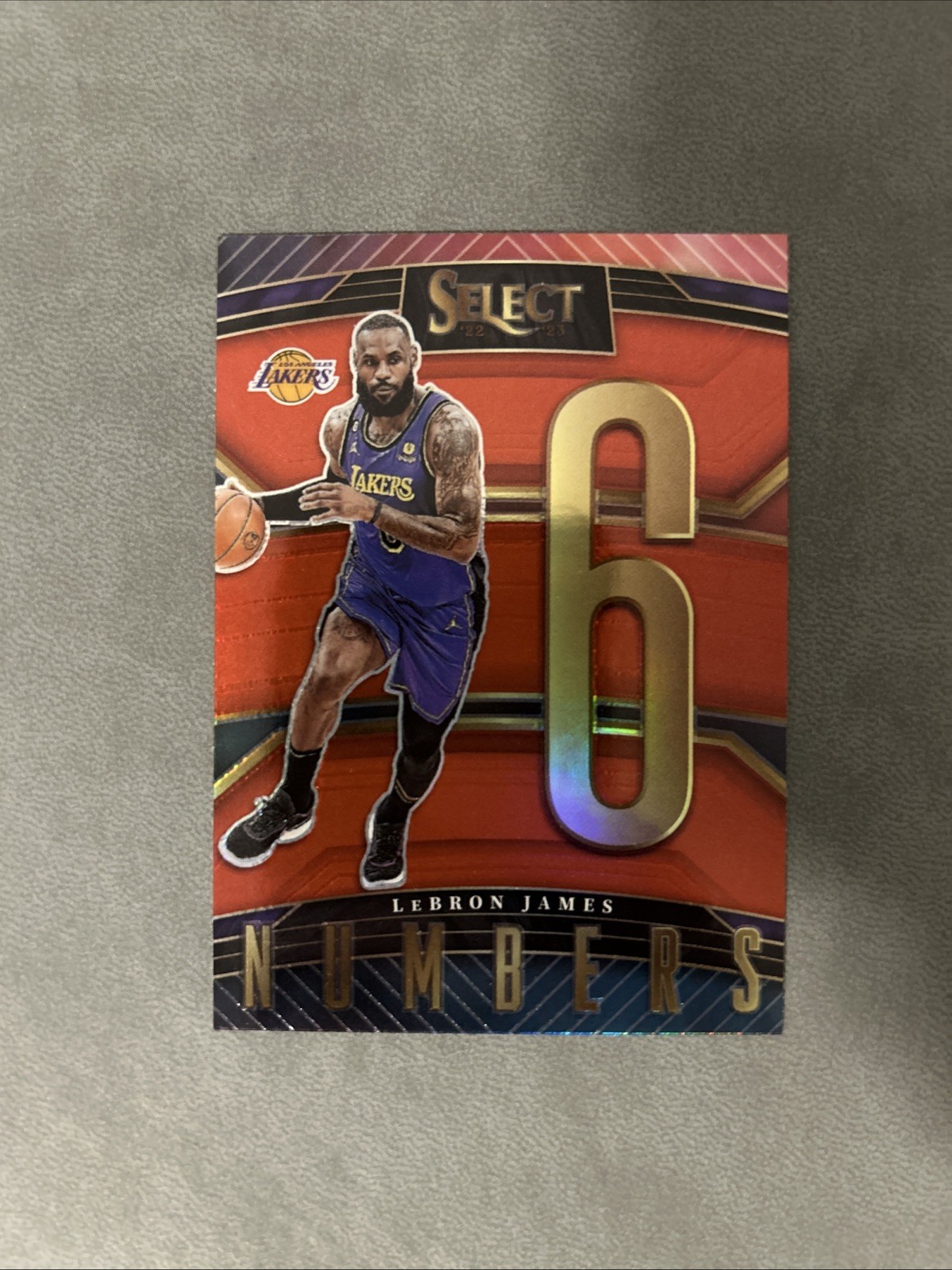 2022-23 Panini Select Select Numbers Red Prizm LeBron James #4