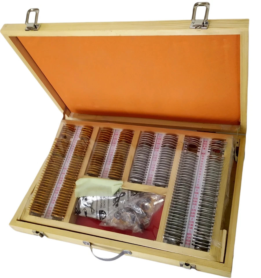 Trial Lens Set 225 Pieces For Eyes Testing With Wooden Box & Trial