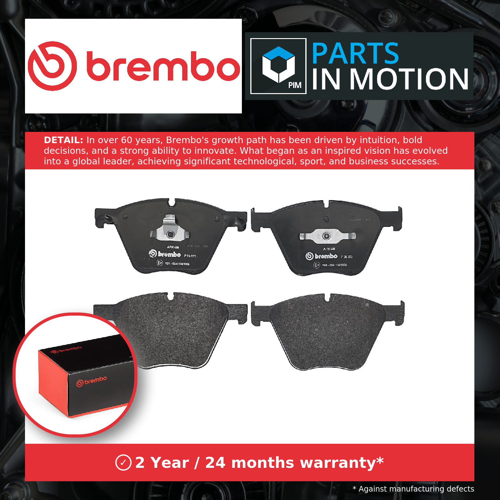 Brake Pads Set fits BMW 750 F01 4.4 Front 08 to 15 Brembo 34112413079 Quality - Image 8