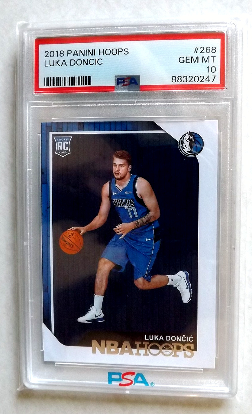 PSA 10 2018-19 Panini NBA Hoops #268 LUKA DONCIC RC Rookie GEM MINT view 1