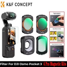K F Concept Magnetic Filter Kit CPL ,1/4 ,ND ,Wide Angle for DJI Osmo Pocket 3