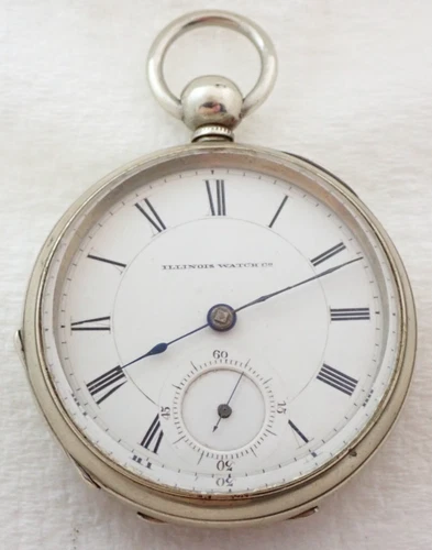 ANTIQUE 18s ILLINOIS LAKESIDE KEY WIND POCKET WATCH PARTS