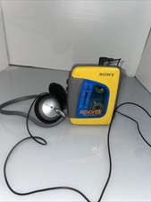 Sony Sports Walkman AM/FM Radio Cassette Player - WM-FS191 - Yellow - Working VG