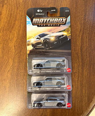 Matchbox The Movie 2020 Nissan GT-R NISMO Gray Diecast Car 1:64 (Lot Of 3)