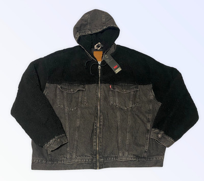 levis hooded sherpa trucker