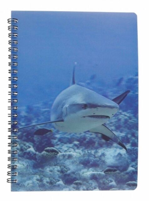 RAVENSDEN 3D Shark Notebook 21CM - SM024SK Schule Schreibwaren Schreiben Fisch