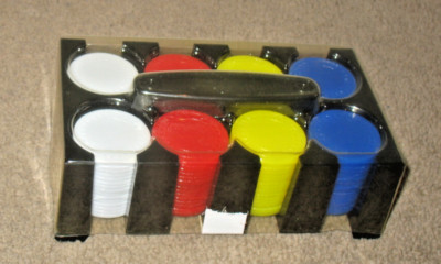 Vintage CHH Casino Chips set 120 red blue white yellow pieces Great condition
