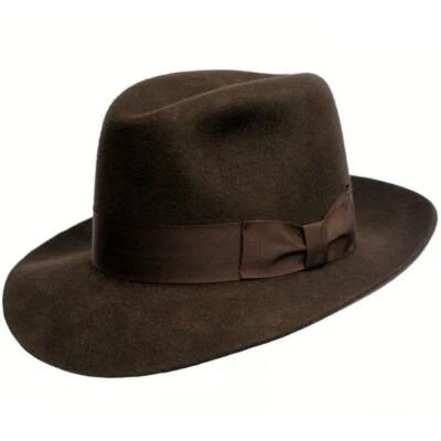 COTSWOLD COUNTRY HATS Indiana-Stil gefütterte Fedora-Mütze mit Wollfilz - Herren