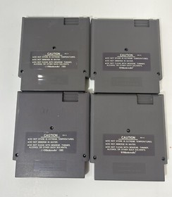 Lot Of 4 NES  Games 10-Yard Fight Major League Baseball Karate Champ John Elway