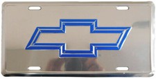 Chevy Chevrolet SYMBOL Silver 6"x12" Aluminum License Plate USA Made