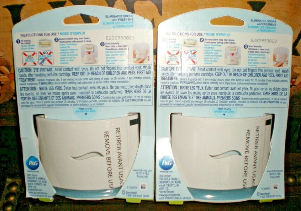 Febreze Small Spaces MEADOWS AND RAIN 2 refills 2 Holders fits Set & Refresh - Image 2 of 4