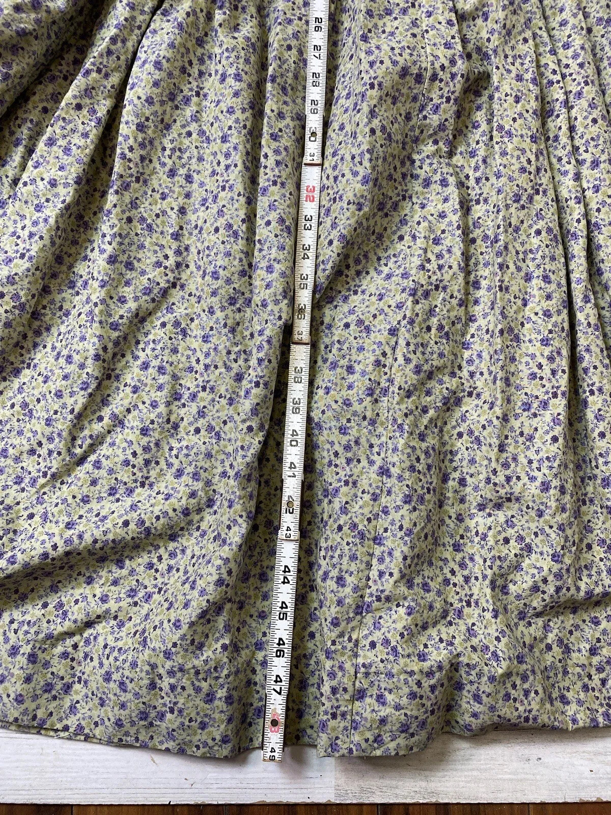 Vtg Handmade Floral Prairie Dress No Size Tags Pe… - image 14