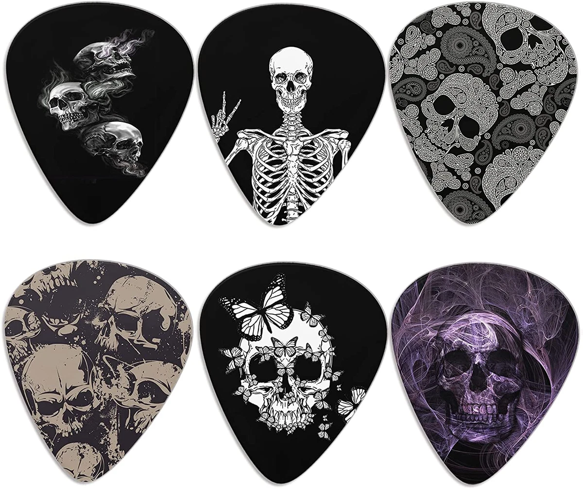 Guitar Plectrums Cool Skull Guitar Picks Classical Triangle for