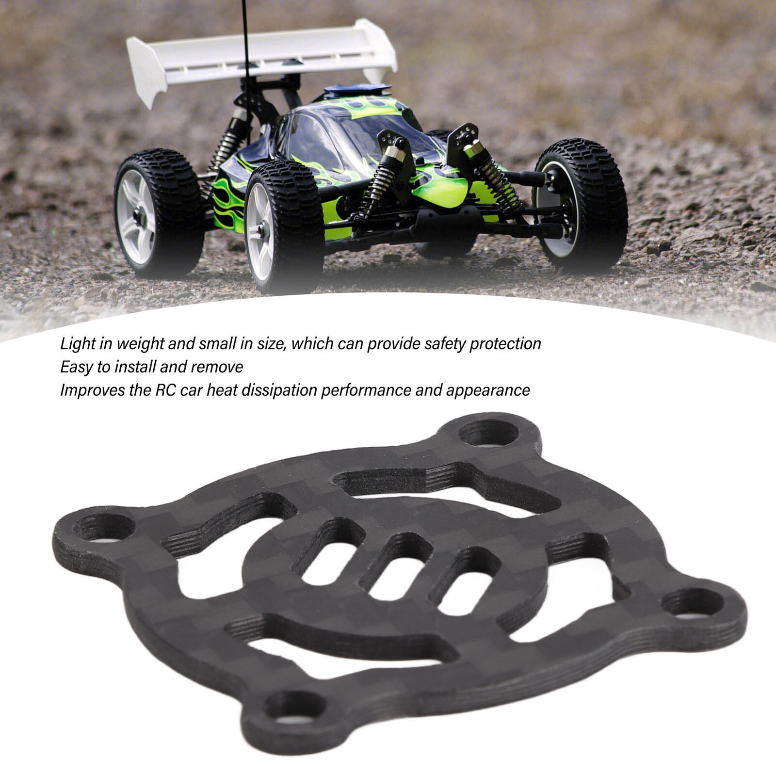 RC Cooling Fan Cover Carbon Fiber Electric Motor Cooling Fan Cover for RC Car