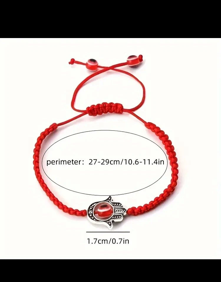 Armband Glücksbringer türkische blaue Auge NAZAR BONCUK rot Neu & OVP - Bild 2 von 2