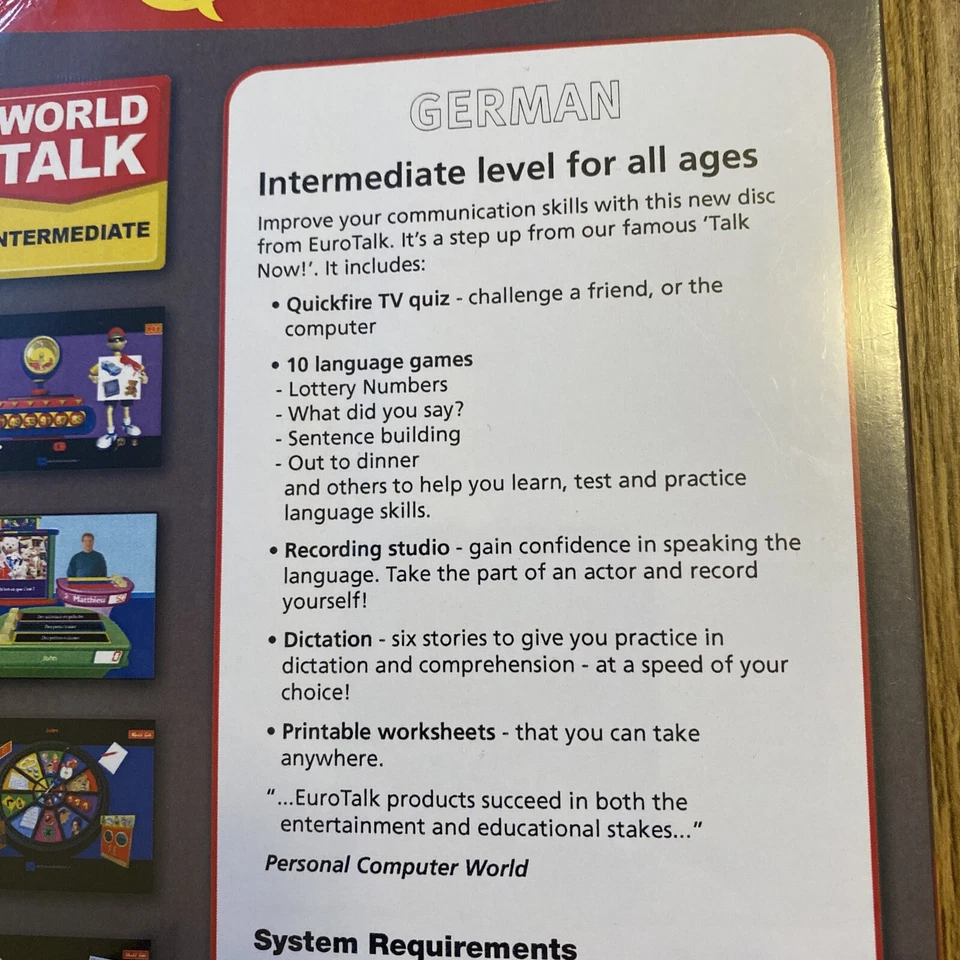 Eurotalk Interactive World Talk - Learn German (PC & MAC) - Brand New And Sealed - Image 3 of 4