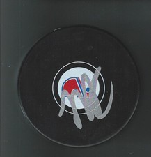 Mike Ricci Signed Quebec Nordiques Puck