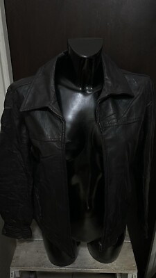 CONBIPEL genuine leather jacket used men man size 46 brown LLD151