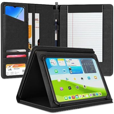 KHOMO Universal Padfolio Case - Portfolio Organizer for Tablet 8.5 up to 11 i...