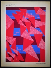 1930,ORIGINAL ÉMILE-ALAIN SÊGUY RARE ART NOUVEAU HANDCOLOR POCHOIR PRISMES U92