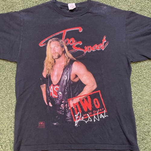 Kevin Nash Shirt L 90s 00s Y2k NWO WWE WCW WWF Wrestler Wrestling Too Sweet Tee - Picture 2 of 11