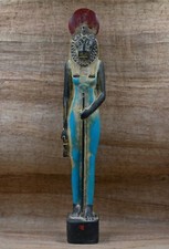 Egyptian Antiquities BC Statue of Egyptian art goddess Sekhmet Rare heavy stone