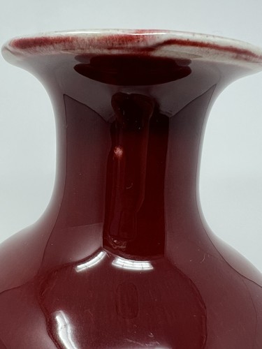 Chinesische Ochsenblut Sang De Boeuf Glasur Porzellan Vase - markiert - Bild 12 von 17