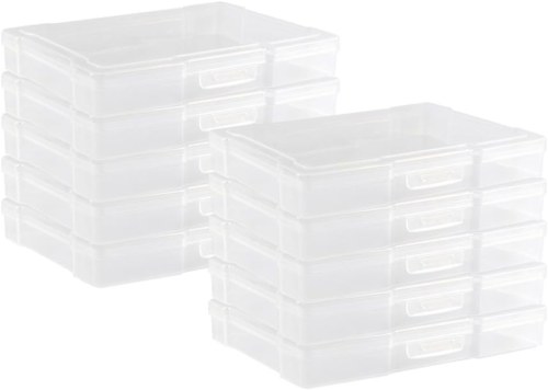 Transparent 4" X 6" Photo Storage Boxes - Photo Organizer Cases Photo Keeper Pic