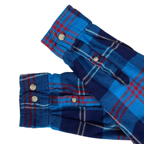 Upcycled Flannel Shirt Womens Large Shacket Ghostface Grunge Scary Movies Blue - Picture 9 of 19