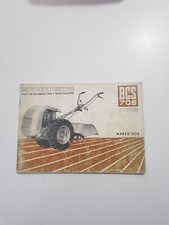 CATALOGO RICAMBI E USO MANUTENZIONE MOTOCOLTIVATORE  BCS 705 2 SERIE