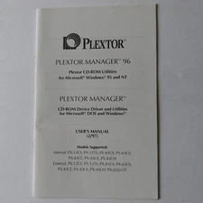 Plextor-Plextor Manager 96 User's Manual Plextor CD-ROM Utilities