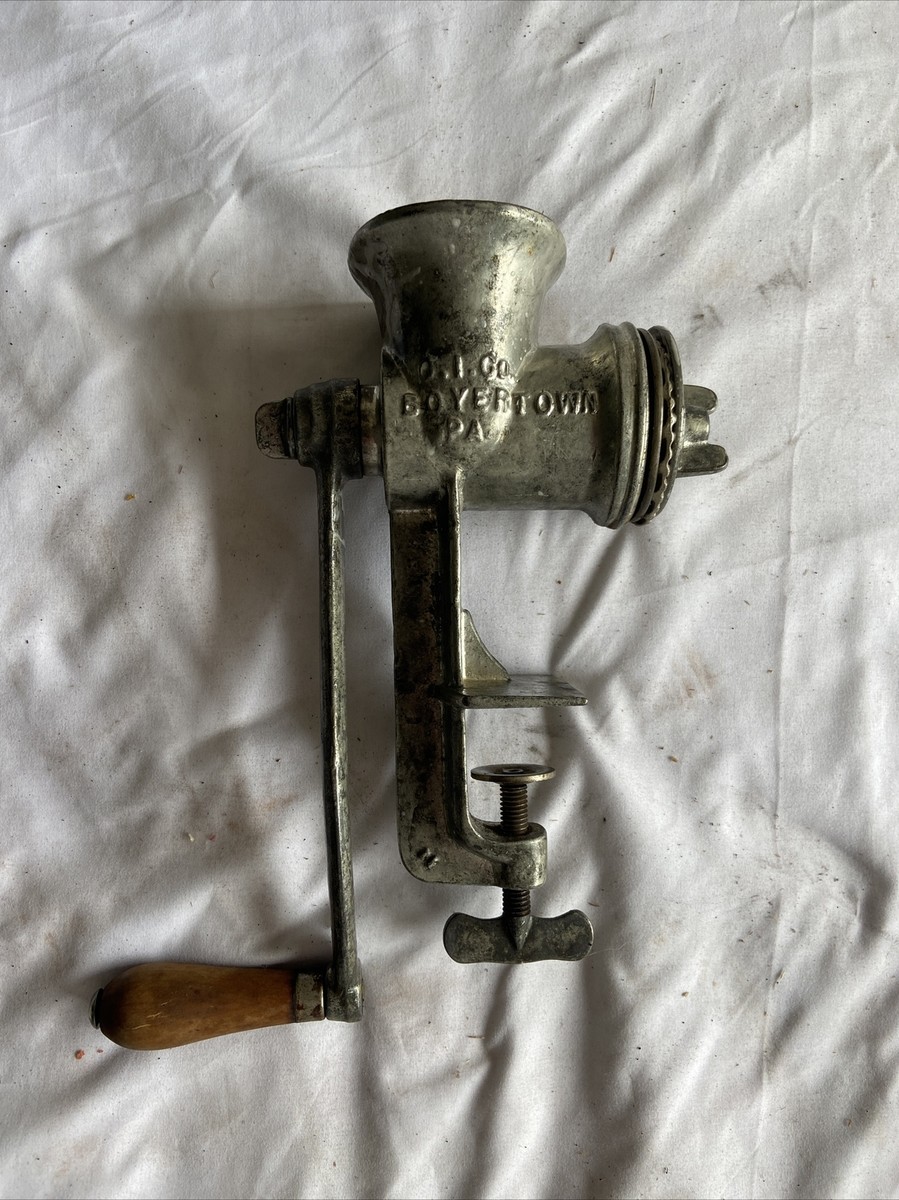 Vintage Cast Iron Meat Sausage Food Grinder Chopper Hand Crank