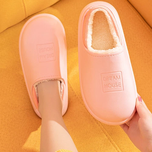 Ladies Mens Waterproof Slippers Furry Lined Spring Garden Warm Clogs Shoes Mules - Picture 9 of 21