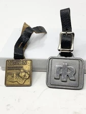 2 Vintage Advertising Watch Fobs Brass Timken And Silver Tone Ingersoll Rand