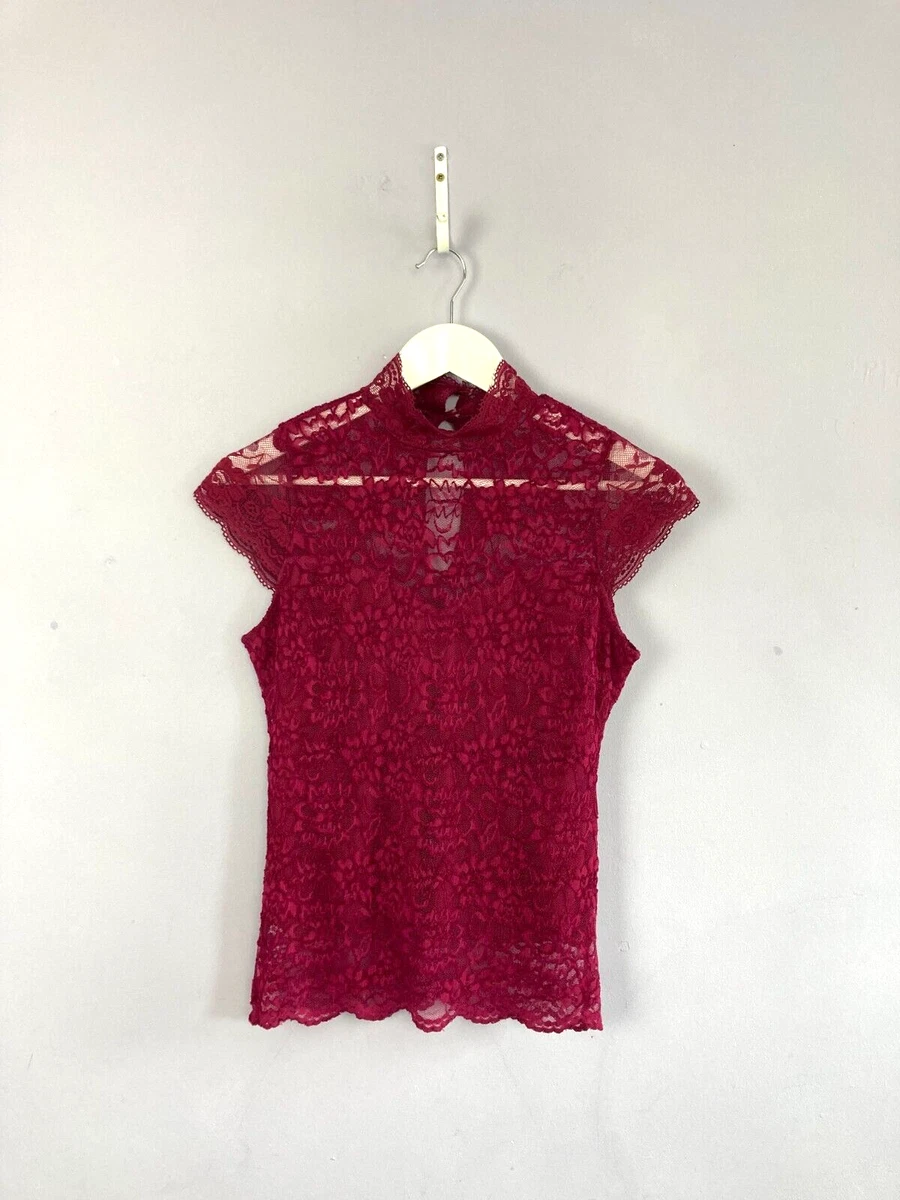 Lipsy high neck lace top cheap