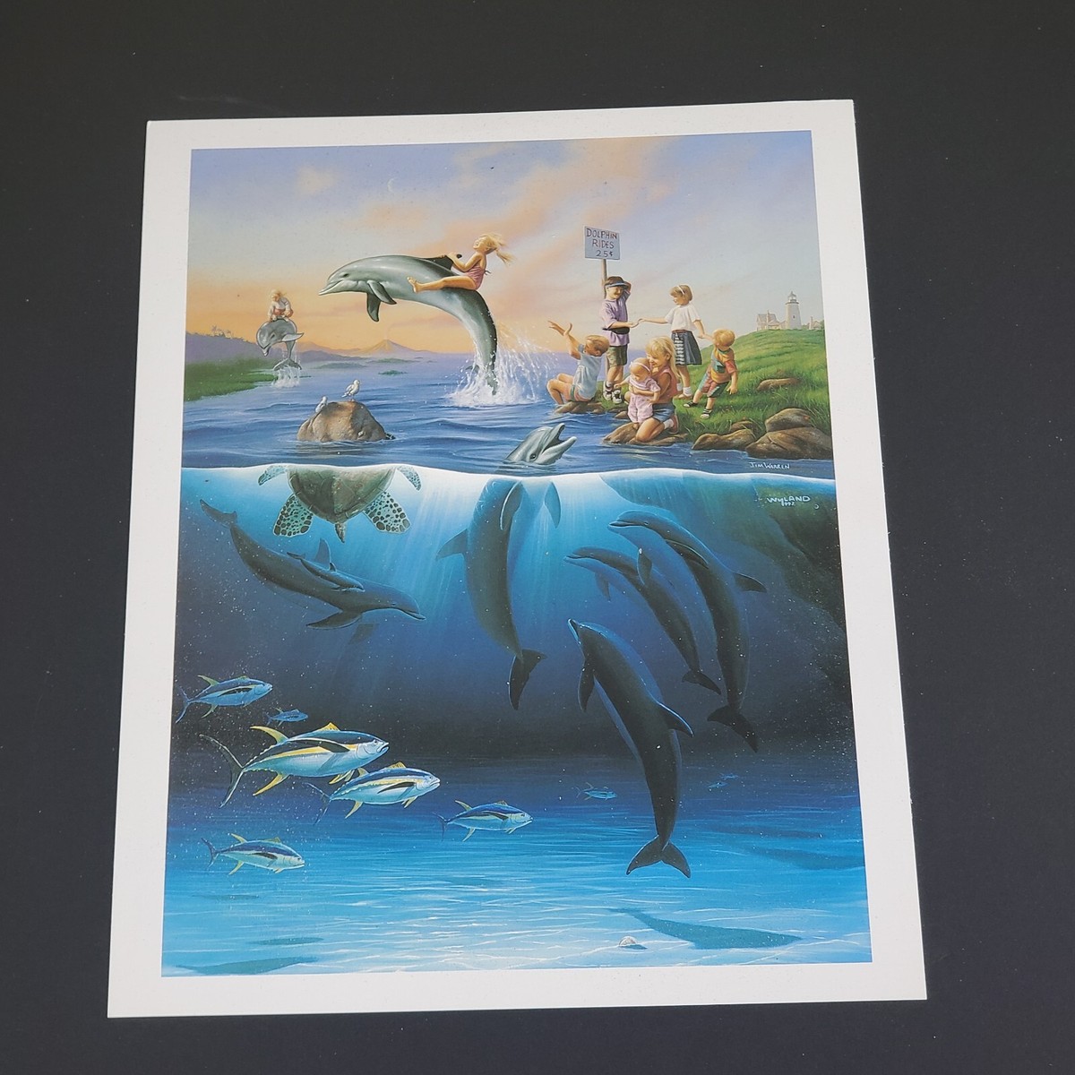 1992 Wyland Prints 10 by 8 Dolphin Rides Jim Warren (f) | eBay