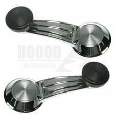Interior Window Crank Handle Chrome Pair Set For Chevrolet Gmc Buick