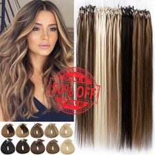 300PCS Thick Micro Ring Loop Tip Bead Link 100 Remy Human Hair Extensions OMBRE