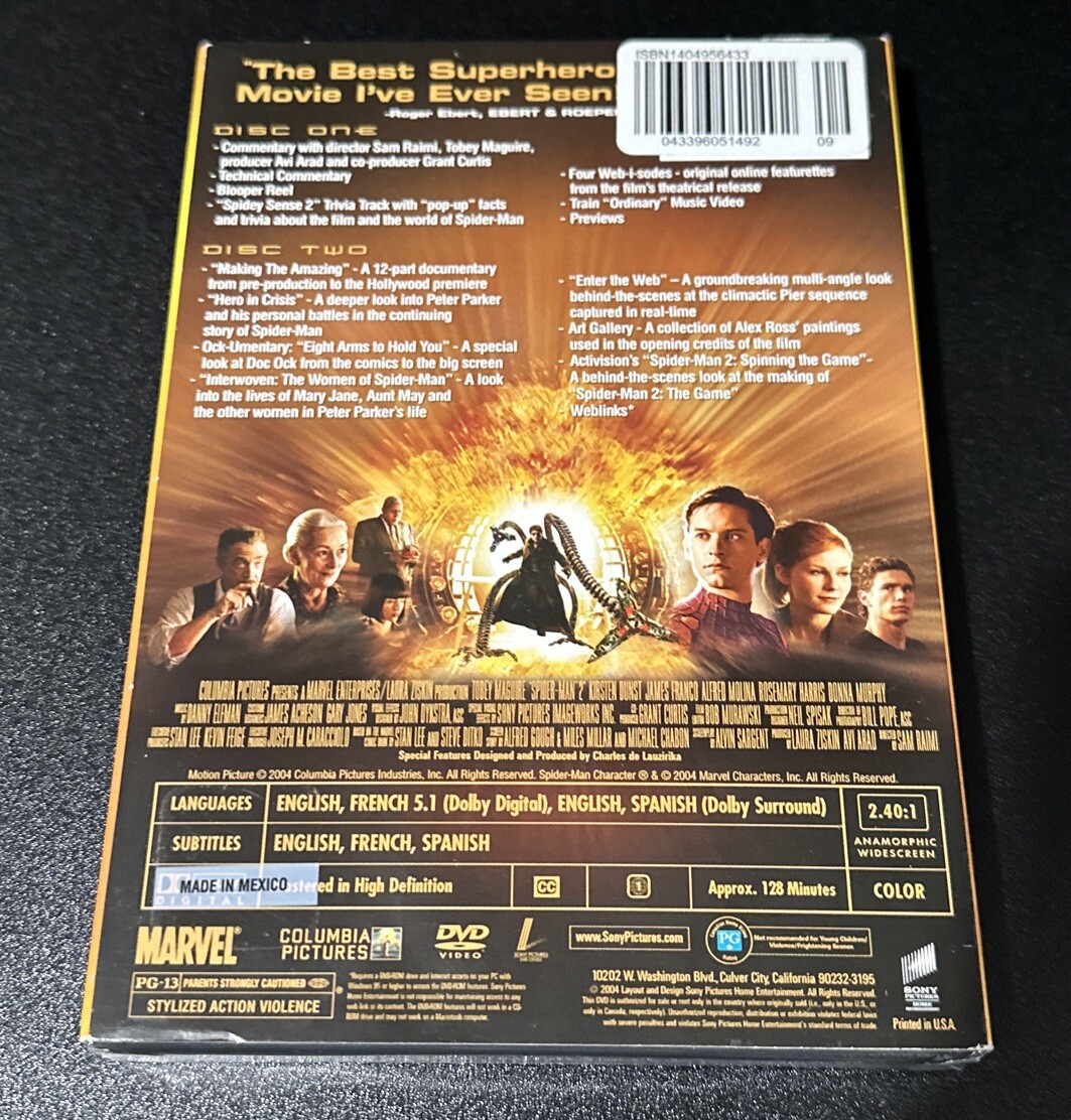 Spider-Man 2 (Special Edition) (DVD, 2004) With Slip Cover