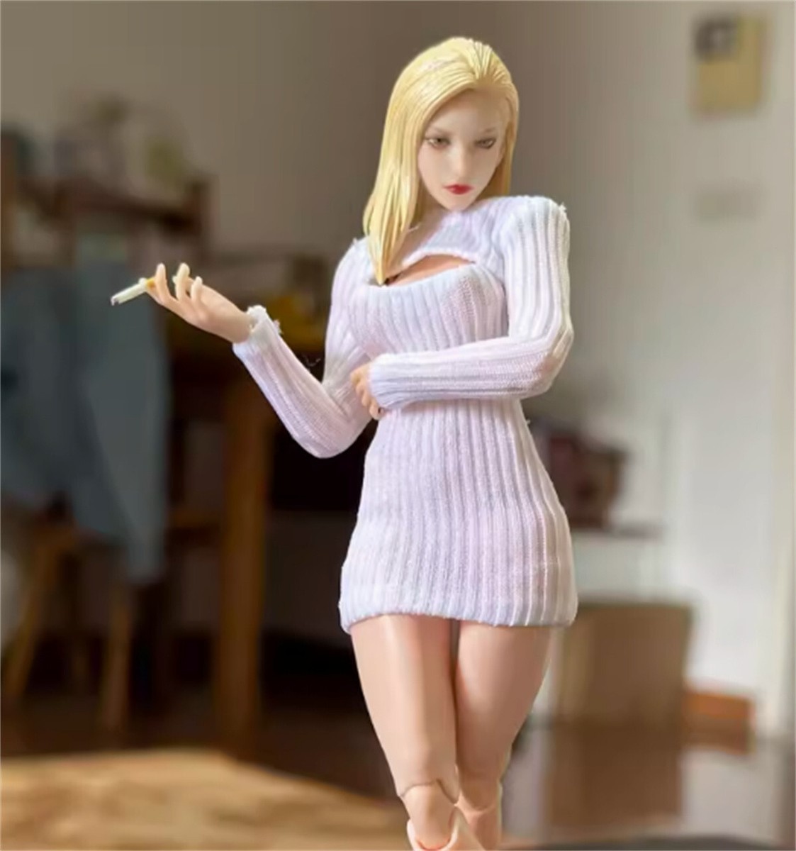 tight sweater dress Shoppinggo Mini Length Knit Dress Slim Fit V-Neck Ribbed Women's Long Sleeve Stretch Black Slimming Autumn Winter Sexy Neckline Da there may be some loose stitching Tight Sweater Dress Long Sleeve