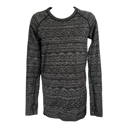 Lululemon Tops 6 Womens Gray, Black Rest Less Shirt Pullover Any Nylon Athletic