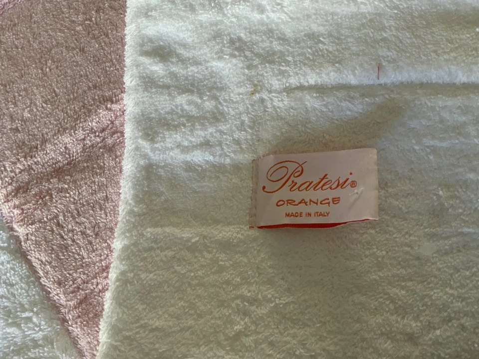 НОВЫЙ КОВРИК ДЛЯ ВАННЫ PRATESI ~ РЕДКИЙ РОЗОВЫЙ И БЕЛЫЙ ~ TUBO ~ORG $390,2 В НАЛИЧИИ - Изображение 4 из 4