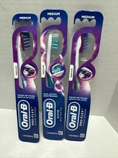 Oral-B Medium Bristle Pro Flex tooth Brush Lot of 3 Toothbrushes New